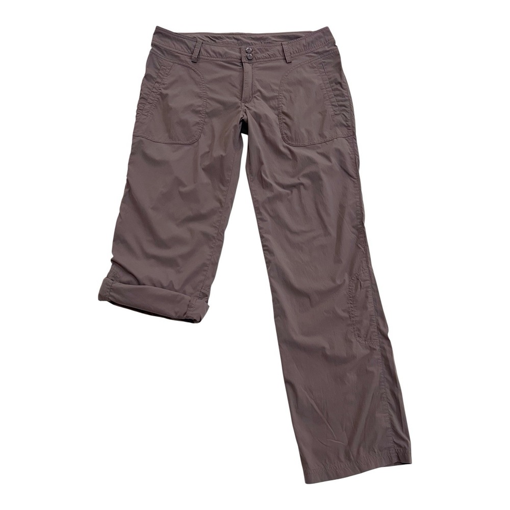PATAGONIA Womens Hiking Pants Brown Button Cuff Capri Length Size 10